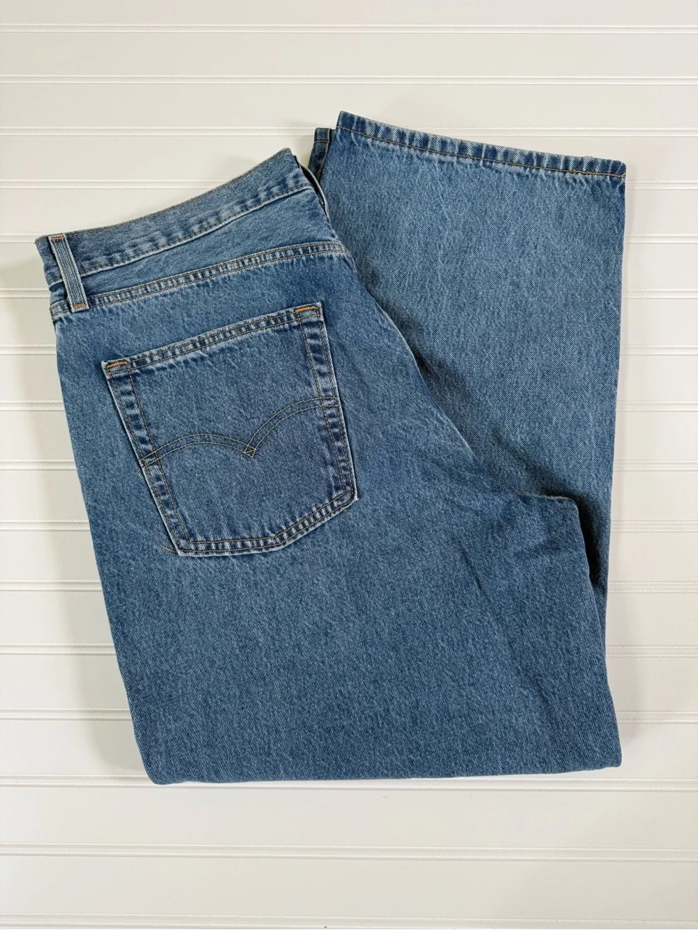 Levi's Men's Straight Leg Jeans in Blue Denim